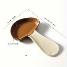 1 Stück charmante Pilz-förmige keramische Servierschale mit Holzgriff - ideal für Desserts, Obst, Snacks | Großartig als Küchentheken-Organizer und Dekoration für den Esstisch | Einzigartiges Weihnachts- und Halloween-Geschenk, Pilz-Accessoires