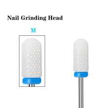 5件套陶瓷钨钢美甲钻头套装，无异味陶瓷钨钢美甲钻头，适用于美甲和足疗 - 低致敏性，专业沙龙级美甲护理工具