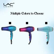 LAC 2200W Professional Ionic Hair Dryer Fast Drying Blow Dryer With Hot & Cold Air Settings, Powerful Low Noise Hair Styling Tool For Home & Salon Use, Lightweight Design, 3 Colors Available - EU C Type Plug(220-240V) - View 5