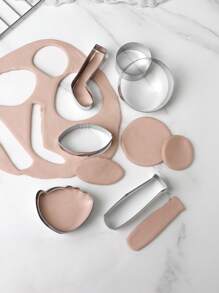 6 件套不锈钢足球、橄榄球、高尔夫球杆饼干模具、烘焙工具、厨房用具、DIY 烘焙专用品、运动主题烘焙饼干印章 - 彩色 - 查看 4