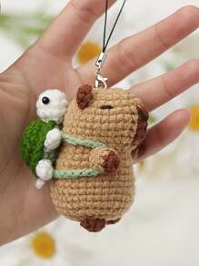 Multicolor Nylon Amigurumi Craft Kit - Capybara And Turtle Handmade Crochet Animal Creation Set For All Seasons - Multicolor - View 7