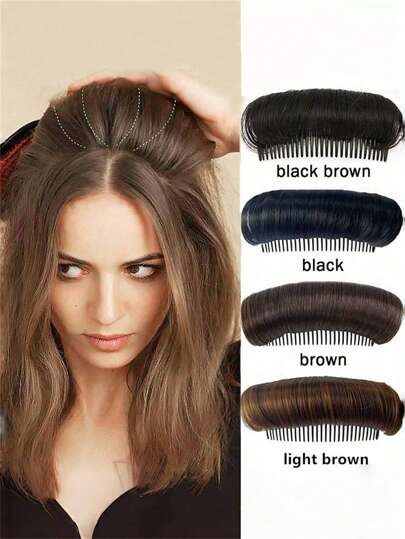 1pc/2pcs/4pcs Hair Extension Curly Wig Hair Bun Accessories For Women Hair Buns Girls Hair Accessories Hair Accessories For Girls Hair Volume Invisible Hair Pad High Temperature ,Hair Styling Tools