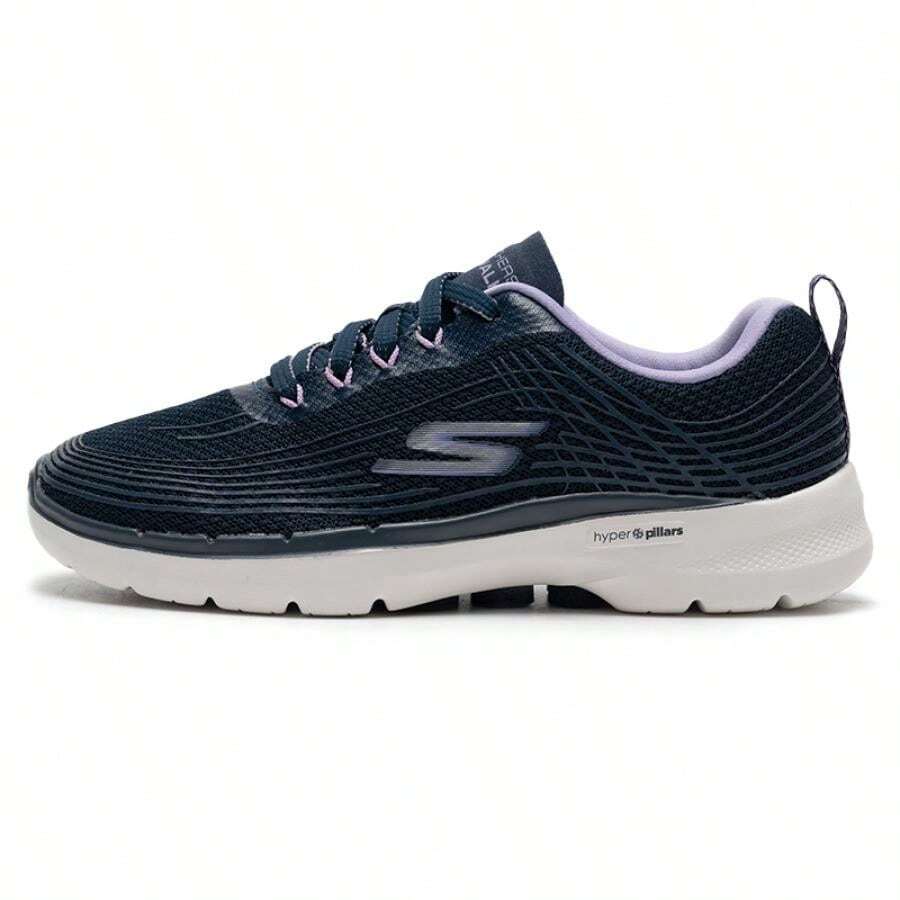 Skechers 女士 Go Walk 6 轻便透气休闲运动鞋 124554-NVLV - 黑色 - 查看 1