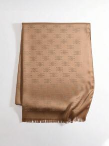 1pc Elegant Patterned Blend Headscarf For Women, Versatile Fashionable Hijab/Scarf/Shawl For All Seasons