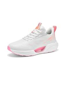 Wasserdichte Ganzjahres-Laufschuhe für Damen, einfarbige Low-Top-Sneaker mit Schnürverschluss, flacher Zehenpartie, Obermaterial aus Mikrofaser, Stofffutter und EVA-Sohle, modische leichte Laufschuhe für Damen für Frühling/Herbst, vielseitige, heiß verkaufte Sportschuhe mit dicker Sohle, lässige Joggingschuhe mit weicher Dämpfung