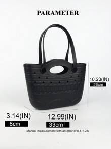 EVA防水橡胶沙滩包，户外运动便携手提包，旅行船游泳手提包，可拆卸肩带，双顶部手柄，可手提或肩背 - 彩色 - 查看 2