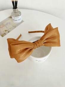 1pc Kids' Multicolor Mesh Bow Hairband, Fashionable And Sweet Daily Accessory