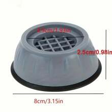 4-Piece Rubber Vibration Suppression Pad For Washing Machines And Washing Machines - Reduces Noise, Does Not Slip, Protects The Floor - Multi-Purpose For Household Appliances And Furniture