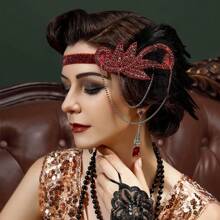1920s Musical Note Headband, Women Party Festival Costume Accessory Set Prom - Multicolor - View 2