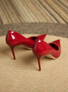 Xin Jing Shoes Giày cao gót nữ, giày công sở thời trang, thanh lịch, dự tiệc, giày gót nhọn. - Đỏ - Xem 4