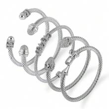 أساور فاخرة قابلة للتكديس مصنوعة من سلك من الستانلس ستيل مرصعة بالزركون التشيكي مفتوحة، أسورة ذات سلسلة كريستالية هدايا مجوهرات للنساء لحفلات