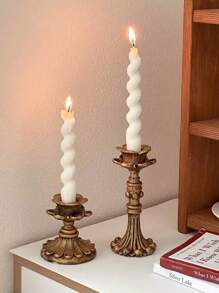 1pc Christmas Vintage Candle Holder For Party Setting Gifts. Used For Photography Background, Romantic Candlelight Dinner Props, Family Living Room Table Decoration Decorations,Suitable For Home Decor, Bedroom Decor, Office And Students, The Best Halloween And Christmas Gift - Multicolor - View 4