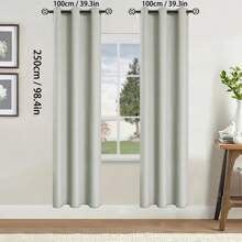2pcs Blackout Curtains Thermal Insulated Lined Window Curtain Panels For Living Room, Bedroom, Kitchen, Bathroom, Home Decor Curtains For Living Room Room Decor Home Decor Living Room Kitchen Decor Living Room Decor Room Decor Curtains Bedroom