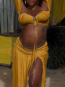 休闲度假系带肩带背心