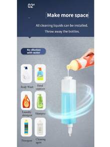 1pc Single/Double/Triple Head Soap Dispenser, Minimalist Design, Plastic Material, Suitable For Bathroom & Kitchen In Malls, Hotels, Homes, Hospitals, Schools, Wall-Mounted Manual Shower Gel, Shampoo, Soap Dispenser Home Bathroom Decor Fall Decor Back To School - Multicolor - View 9