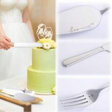 One, Custom Gift, Personalized Selection, Cake Cutting Tool Set, Dessert Cutting Service Set, Wedding Cake Set, Wedding Gift, Anniversary Souvenir, Bridal Shower Gift,Multi-Functional,Adjustable,Durable,Ornamental,Reusable,Stainless,Engraved,Exquisite,Adorable,High-Quality,Modern,Colorful,Cute,Comfortable,Stylish,Custom,Personalized,Unique,Ideal Gifts For Him,Ideal Gifts For Her,Boyfriend,Girlfriend,Dad,Mom,Family,Friends,Son,Daughter,Office,Tea Room,School,Home,Home Refresh - Multicolor - View 4