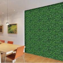 Gazon artificiel 60 cm x 40 cm, panneaux de feuilles imitation plastique vert, décoration murale, vignes de lierre artificielles, convient pour jardin, cour, décoration de maison simple imitation feuille, Saint-Valentin, cadeau