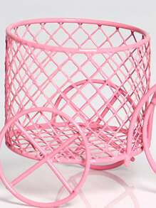 1 件粉色铁三轮车、糖果篮、化妆品收纳盒、婚礼糖果盒、创意婚礼礼物 - 粉色 - 查看 3