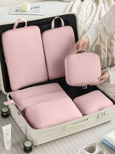 Set Of 6, Compressible Luggage Organizer, Travel Organizer, Clothing Sorter For Business Travel Travel Essentials For Travel Backpack Travel Bag Luggage Suitcase Travel Gear Back To School Moving Bags Organize Back To School Supplies