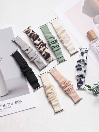 发圈表带适用于 Apple Watch 10 9 8 7 6 5 4 SE Ultra 2 可爱弹性女式手链带 38/40/41/42/44/45/46/49 毫米