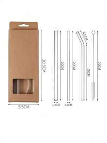 1 件 550 毫升或 400 毫升透明吸管瓶，现代玻璃咖啡杯，适合家庭、办公室 - 透明可樂杯 - 查看 14