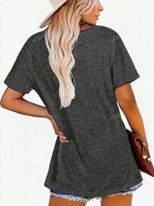 Don't Be Salty Plus Size Short Sleeve T-Shirt, Women's Plus Casual Tee Cute Girl Clothes