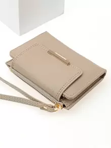 MINGYOU 时尚可爱柔软短款拉链零钱包女士腕包钱包迷你钱包小钱包