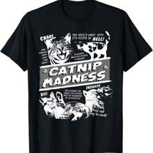Catnip Madness Cute Kitten Funny Cat Pet Humor T-Shirt - màu đen - Xem 1