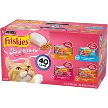 Purina Friskies Prime Filets Surfin' & Turfin' Favorites Chicken, Seafood, Tuna, Salmon, Fish And Beef Flavor Wet Cat Food - 5.5oz/40ct