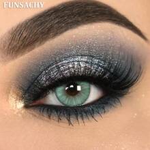 FUNSACHY 2pcs Natural Lenses Colored Contact Lenses For Eyes 14.2mm Green Eye Colorful Lenses Yearly Blue Gray Soft Eye Contacts Lens