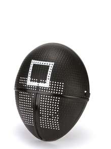 3Pcs Cartoon Survival Game Mask, Black Mesh, Triangle, Square, Circle, Suitable For Role-Playing, Soiree And Party, Ladies And Men