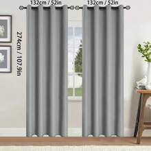 2pcs Blackout Curtains Thermal Insulated Lined Window Curtain Panels For Living Room, Bedroom, Kitchen, Bathroom, Home Decor Curtains For Living Room Room Decor Home Decor Living Room Kitchen Decor Living Room Decor Room Decor Curtains Bedroom