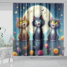 1PC Fun Animal Theme Shower Curtain Set In Blue Green Blue, Waterproof Fabric Shower Curtain, Duck, Cat, Strawberry Cartoon, Bear Pattern Printed Bathroom Curtain Decoration (Multi Color, 180cm X 180cm) Mother's Day Flowers, Personalized Gifts For Mom, Last Minute Gifts, Mother's Day Ideas, Mothering Sunday Gifts, Handmade Cards For Mum, Best Mother's Day Gifts Under $50