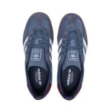 Adidas Originals 男女通用 Gazelle 室内休闲鞋，舒适轻便运动鞋，低帮，耐用，情侣鞋 - 深藍/白/暗紅 - 查看 9