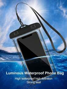 Bolsa impermeable universal para teléfono celular para playa y piscina, bolsa impermeable y a prueba de polvo para teléfono móvil, bolsa protectora universal para teléfono celular, protector transparente de unicolor para ducha, actividades al aire libre, rafting, natación, buceo, para piscina, baño, bolsa de protección para teléfono móvil - protege tu teléfono contra daños por agua (cartón aleatorio), estuche, bolsa y billetera para teléfono para vacaciones de verano, viajes y días festivos - Multicolor - Ver 2