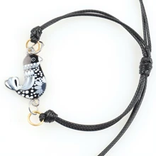1 pieza/5 piezas Pulsera colgante de pollo miniatura colorido, elegante vintage con tema animal, hecho a mano con cordón de plástico tejido, tamaño ajustable, adecuado para uso diario y fiestas, regalo para amantes de los animales, se puede dar a familiares o amigos