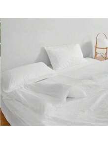 1 pieza Juego desechable de sábana, edredón y funda de almohada para viajes, individual/doble, de tela no tejida, suministros para hotel/vacaciones