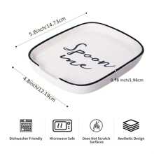 Ceramic Spoon Rest For Stove Top, Porcelain Ladle Holder, Large Utensil Holder For Kitchen Countertop, Spoon Rest For Soup Spoon, Ladle, Spatula, Modern Farmhouse Kitchen Decor