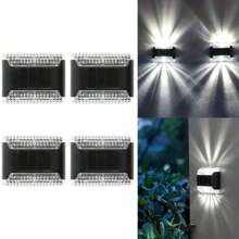 Solar-Powered Up-Down Wall Lights, Waterproof Outdoor Solar Pathway Lights, Solar Fence Lights For Patio, Garden, Lawn, Yard, Fence, Driveway, Landscape Lighting To Illuminate Your Yard