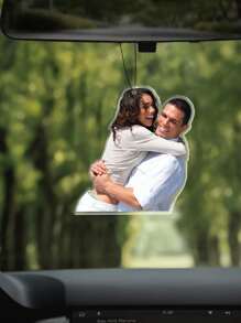 1/2Pcs Custom Hanging Car Photo Frames, Personalized Photo Pendant Car Accessories, Customized Photo Car Ornament, Customizable Car Photo Decor Accessories, Car Decor Interior Accessories, 10x10cm, Rear View Photo Gift, Colorful, Cute, Adorable, Funny, Kawaii, Y2K, Stylish, Unisex, Casual, Custom, Personalized, Unique, Customized, Ideal Gifts For Him, Ideal Gifts For Her, Her, Boyfriend, Girlfriend, Family, Friends, Customized Keychains & Accessories, Vintage Outfit, Delicate Romance