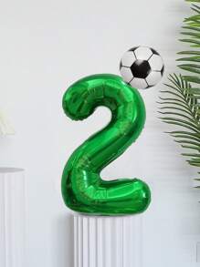 32 Inch Green Digital Football Balloon Kit Suitable For Birthday Decorations, Party Balloons, Easter Gifts - Multicolor - View 6