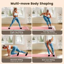 FEIE.RDUN Foldable Slide Board For Home Workout,Full-Body Core Training,Balance & Flexibility,Low-Impact Exercise Equipment For Skating, Yoga & Cardio,Portable & Easy To Store - Pink - View 3