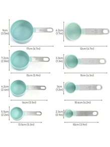 8 Piece Kitchen Measuring Cup And Measuring Spoon
