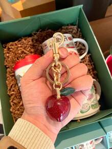 1 件超大号苹果钥匙扣吊坠 - 钱包吊坠 - 万圣节、圣诞节和情人节礼物的绝佳选择 - 女士时尚苹果吊坠配饰 - 紅色 - 查看 9