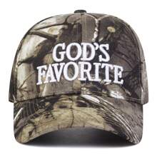 1pc Sports Baseball Cap With "God's Favorite" Embroidery, Adjustable Camo Outdoor Sun Protection Casual Hat, Suitable For Spring/Autumn Travel, Beach, Party - Multicolor - View 6