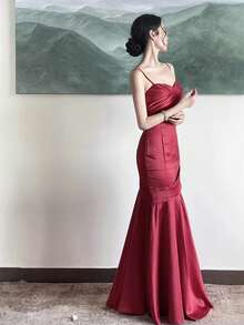 Vestido de festa feminino elegante, casual, sem mangas, vintage, para festa de aniversário, baile de formatura, primavera e verão