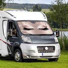 1 pieza de parasol para parabrisas delantero de coche con estampado de expresiones faciales surtidas, adecuado para la mayoría de modelos de coches, camiones, autocaravanas, sedanes