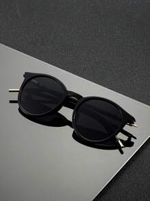 1 par de óculos da moda redondos clássicos vintage unissex, adequados para férias, viagens, estilo esportivo, direção, praia, traje de festival, rua, pesca, atividades ao ar livre, acessório de estilo de rua, festa para férias de verão na praia, atividades ao ar livre, viagens - Multicolorido - Ver 2