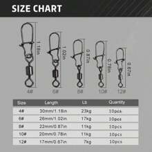 50/100 pièces Ensemble de rotateurs et d'anneaux à ressort en acier inoxydable pour équipement de pêche - Ensemble d'anneaux à ressort rapides résistants à l'eau de mer et à l'eau douce, expérience de pêche facile et sans enchevêtrement, parfait pour les passionnés de pêche comme outil de pêche essentiel - Multicolore - Voir 7