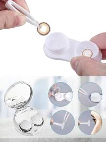 XIANG YU Contact Lenses Companion Cases Portable Marble Contact Lens Cases Doublet Boxes Plastic Multi-Color Glasses Cases Eye Contacts Contact Lenses For Eyes Colored Contactsmakeup